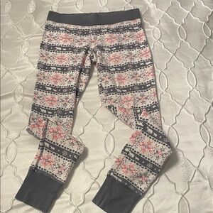 Victoria's Secret Kids Leggings - Gray and Pink Pattern